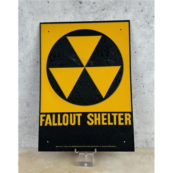US Department of Defense Fallout Shelter Sign