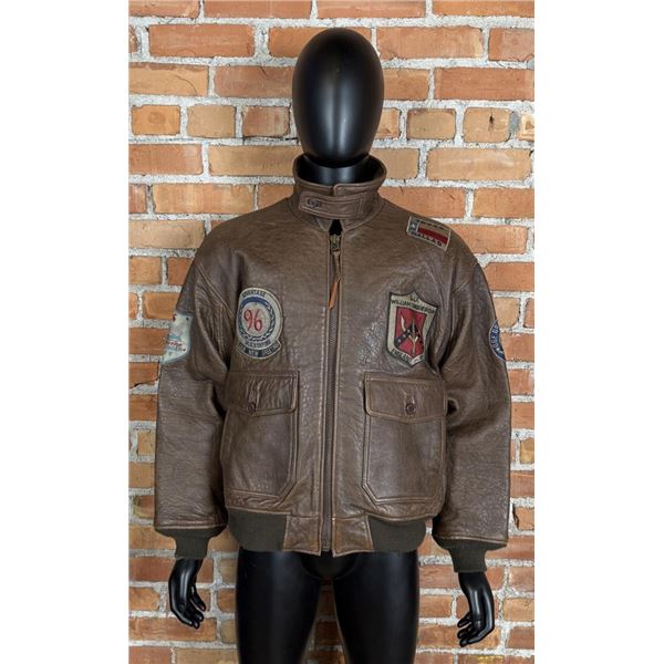 Top Gun Style Leather Pilot Flight Jacket