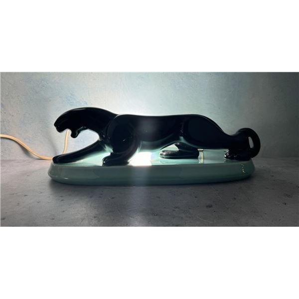 Mid Century Haeger Black Panther TV Lamp