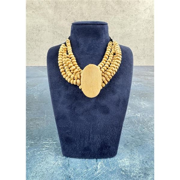 Native American Indian Bone Beads & Gorget
