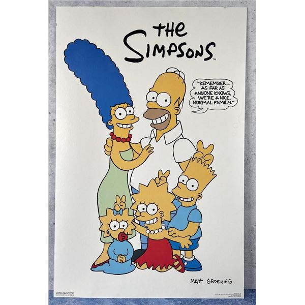 1990 The Simpsons Family Matt Groening Poster