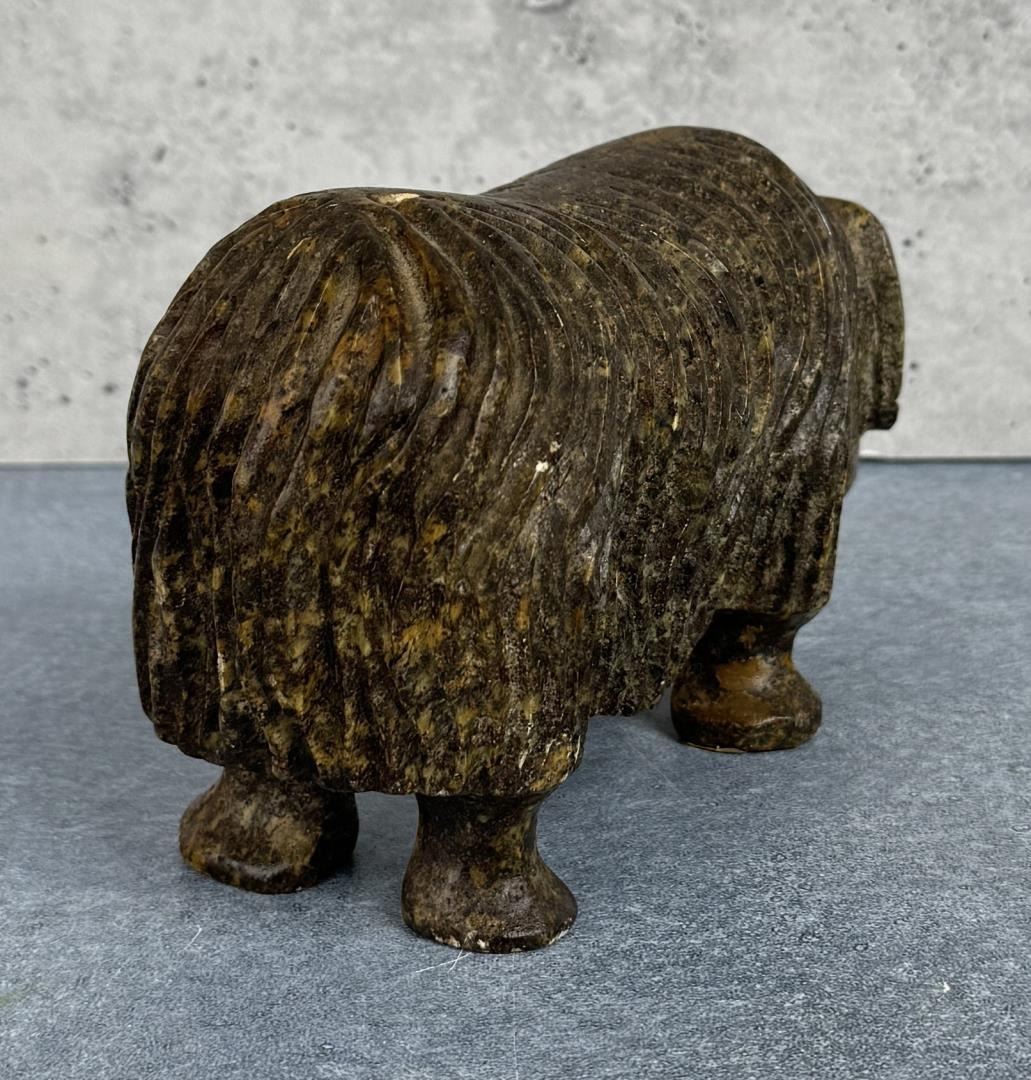 Alaskan Inuit Eskimo Musk Ox Soapstone Carving