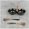 Image 2 : Juliska Porcelain 2 Bowl Server & Knives