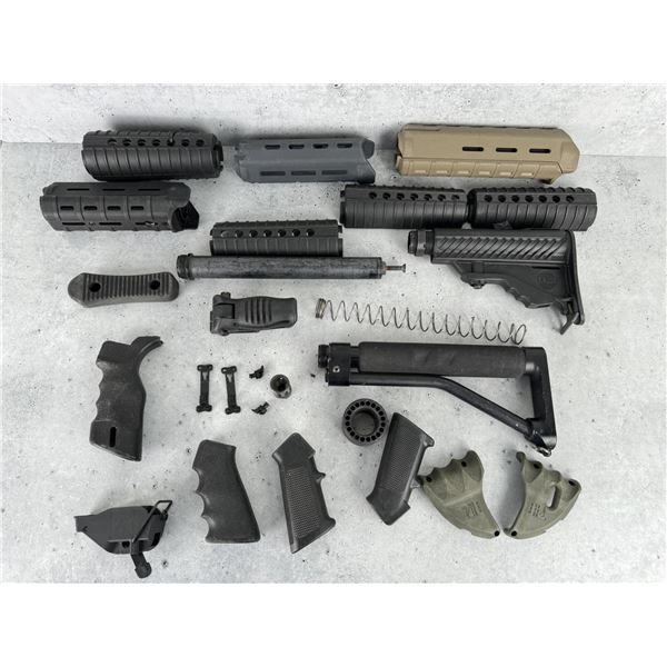 Collection of AR-15 Rifle Parts