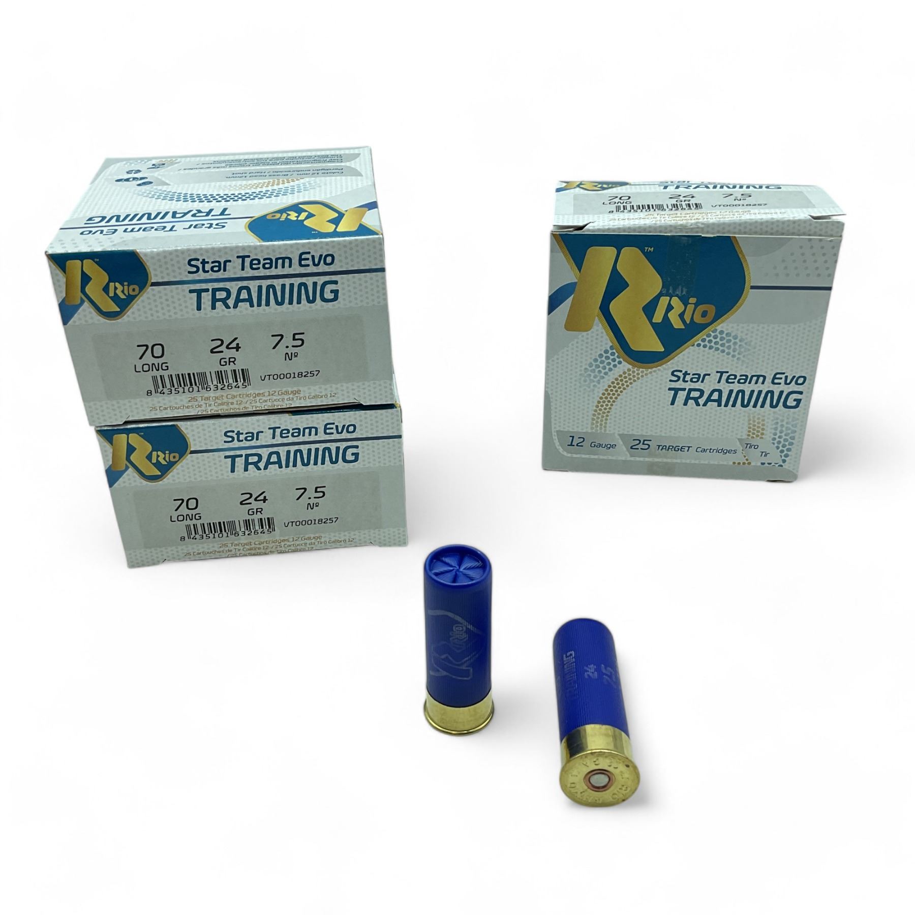 Rio Star Team Evo Training 12 Ga, 24 Grain, 70 Long Ammunition, 75 Rounds