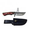 Image 1 : Fixed 4 1/4" Damascus Blade Knife with Multi Coloured Handle and Leather Belt Sheath