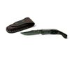Image 1 : Folding 3 1/4" Damascus Blade Knife with Sheath