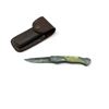 Image 1 : Folding 2 3/4" Damascus Blade Knife with Sheath