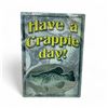 Image 1 : River's Edge 'Crappie Day' 17" X 12"  Metal Sign, New