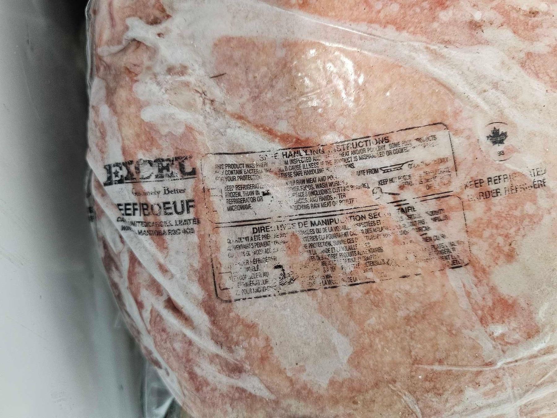 Excel Rib Meat ***FROZEN*** Excel Beef Canada Striploin - Aprox 17 Lbs