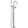 Image 1 : Delta model# T4759-FL Single Handle Floor Mount Tub Filler Trim with Hand Shower