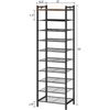 Image 1 : Alloswell Shoe Rack SRHR0101 10 Tier Shoe Shelf