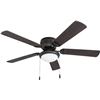 Image 1 : Portage Bay Fans West Hill 52" Ceiling Fan Matte Black Finish w/ Frosted Glass
