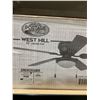 Image 3 : Portage Bay Fans West Hill 52" Ceiling Fan Matte Black Finish w/ Frosted Glass