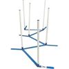 Image 1 : Cool Runners Agility Weave Poles Adjustable 6 Pole Set with Grass Stakes, White
