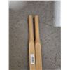 Image 2 : Pair of Wheelbarrow Handles - Natural Wood - 4'