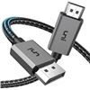 Image 1 : uni 4K DisplayPort to HDMI Cable 6.6FT [Sturdy & Durable], One-Way ONLY Transfer Display Port Comput