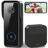 Image 1 : XTU 2K FHD Smart Video Doorbell with Wirelss Chime, Battery Operated, Voice Changer, Voice Message, 