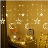 Image 1 : LED Fairy Lights,Moon Lights with Star String Light,LED Curtain Lights,8 Modes Waterproof String Lig