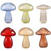 Image 1 : BFYDOAA Colored Glass Bud Vases Set of 6 Mini Mushroom Terrarium Hydroponics Plants Propagation Stat