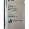 Image 3 : Greenware 16/18oz Drinking Cups 1000 Count