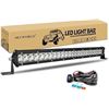 Image 1 : SKYWORLD Slim LED Light Bar 20 Inch, 144W Dual Row Light Bar Spot Beam Off Road Driving Lights with