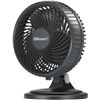 Image 1 : HOLMES BLIZZARD 7" Table Fan, 2 Speeds, 3 Blades, 85° Oscillation, 20° Adjustable Head, Home, Bedroo