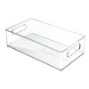 Image 1 : iDesign Fridge Binz Clear Refrigerator and Freezer Storage Bin 4 x 8 x 14.5-in LOT OF 3