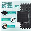 Image 1 : Yes4All Interlocking Exercise Mat - Black 6 Piece 24 Sq Ft