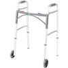 Image 1 : Drive Medical 10210-1 2-Button Folding Walker with Wheels, Rolling Walker, Front Wheel Walker, Light