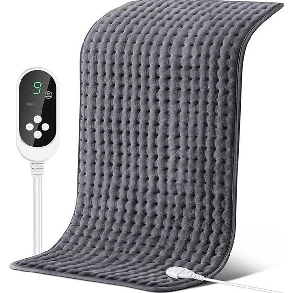 Heating Pad for Back, Shoulder, Muscle Pain Relief, 17"x33" Extra Large Electric Heating Pads, 9 Tem