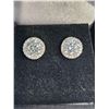 Image 5 : 2.30 CT TW GRA CERTIFIED ROUND BRILLIANT CUT MOISSANITE STONES VVS SET IN CENTER OF EARRINGS SET IN 