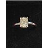 Image 1 : 2.40 CT GRA CERTIFIED RECTANGULAR CUT MOISSANITE STONE VVS SET IN 925 SILVER RING RETAIL VALUE $1,75