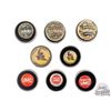 Image 1 : Whitehead & Hoag Lot 8 Vintage Celluloid Collector Pins Remington UMC, Dead Shot, Infallible