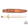 Image 1 : Randall Custom Made Model 12 Raymond Thorp Bowie Knife with Original Leather Sheath