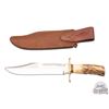 Image 2 : Randall Made Knife Model 12 Sportsman's Bowie 9" Blade Stag Handle with Compass