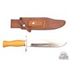 Image 1 : Randall Made Knife Model 12 Sportsman Bowie 9" Yellow Micarta Commando Handle