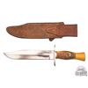 Image 2 : Randall Made Knife Model 12 Sportsman Bowie 9" Yellow Micarta Commando Handle
