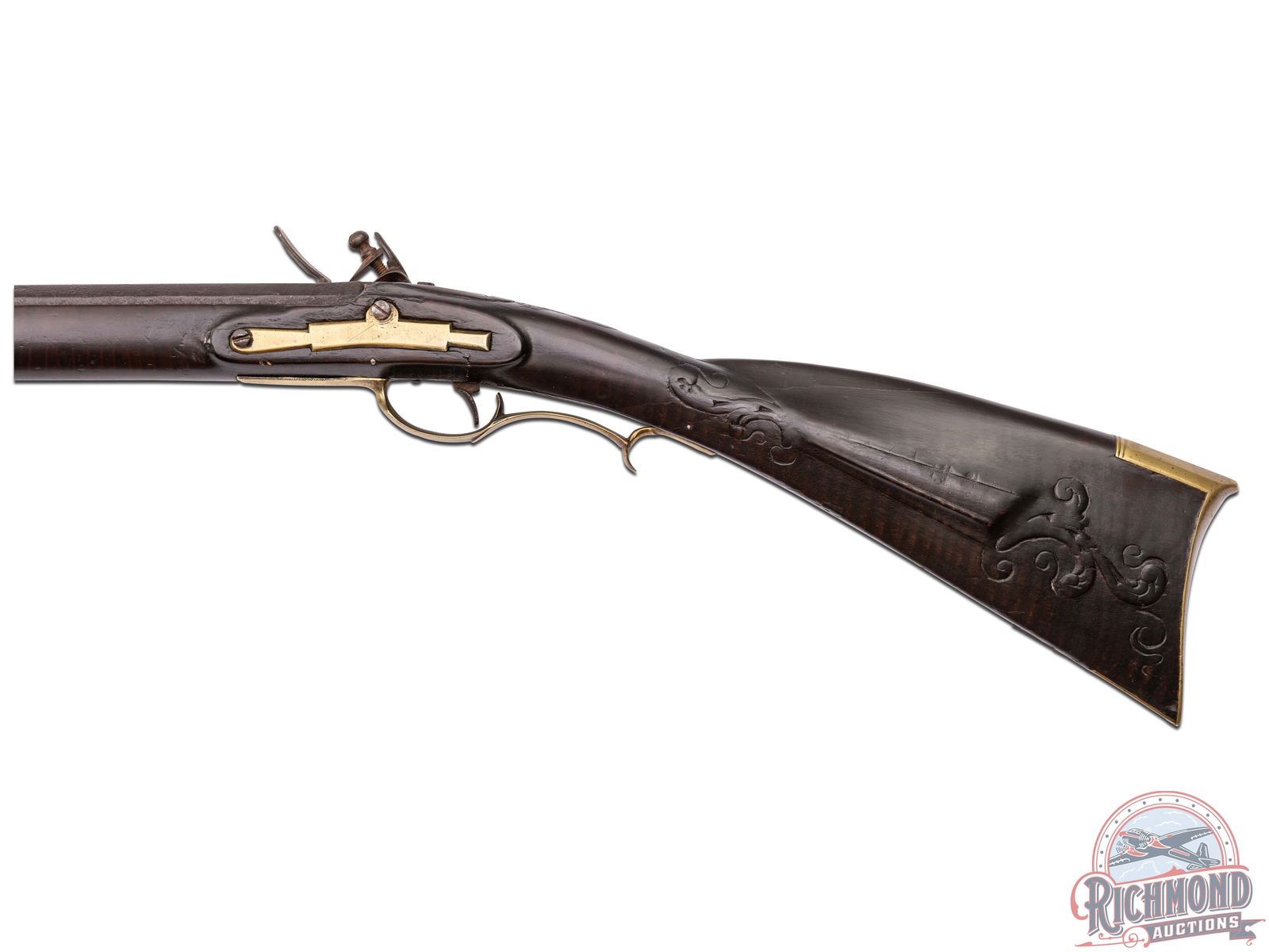 Peter Berry Rifle Carved Kentucky Rifle Attributed to Peter Berry of Dauphin County ...