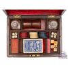Image 8 : NICE Vintage Professional Gambler's Kit from the 1870's with Pair of Percussion Pistols