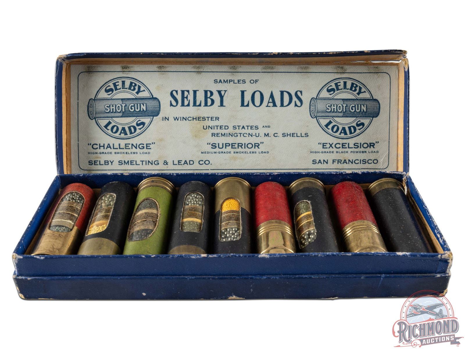 Selby Smelting and Lead Company Shotgun Shell Dummy Cartridge Sample Kit