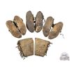 Image 2 : Antique Native American Sioux / Lakota Beaded Leather Moccasins & Ceremonial Cuffs