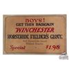 Image 1 : Winchester "Horsehide Fielder's Baseball Glove $1.98" & "Carving Set" Double Sided Counter Sign