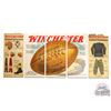 Image 2 : Complete 1923 Winchester "Large Football & Equipment" & "Cutaway Shotshell" 5 Panel Display Sign