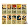 Image 1 : Complete 1923 Winchester "Five Flashlight Scenes" & "Five Tool Scenes" 5 Panel Display Sign