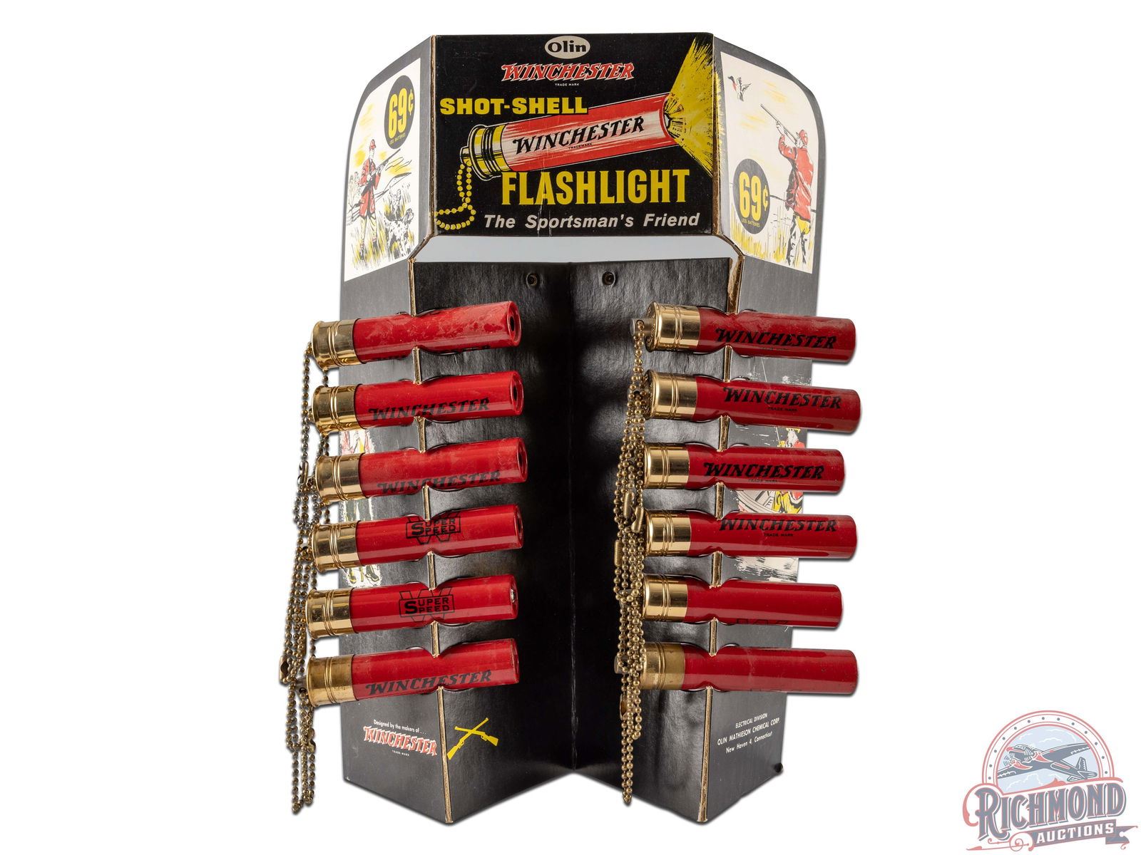 Complete NOS Winchester Shot-Shell Flashlight Countertop Display & 12 ...