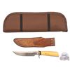 Image 2 : Vintage Randall Made Knife Model 3 Hunter 6" Blade Bone Handle with Leather Sheath
