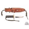 Image 1 : Randall Made Model 15 Airman 5-1/2" Clip Point Blade Knife with Finger Groove Handle