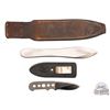 Image 2 : Two Randall Made Knives Model 9 Pro Thrower and Triathlete with Leather Sheaths