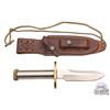 Image 1 : Randall Made Knife Model 18 Attack Survival 5-1/2" Blade with Sawtooth Back and Leather Sheath